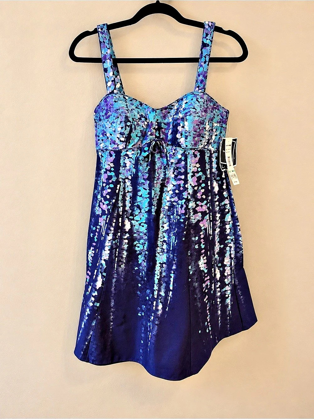 madison leigh Sequin Mini Dress in Blue & Purple Size Small NWT
